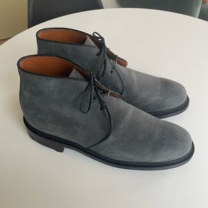 Viberg Upland Chukka Boots Charcoal Waxy Commander - 9E 2030
